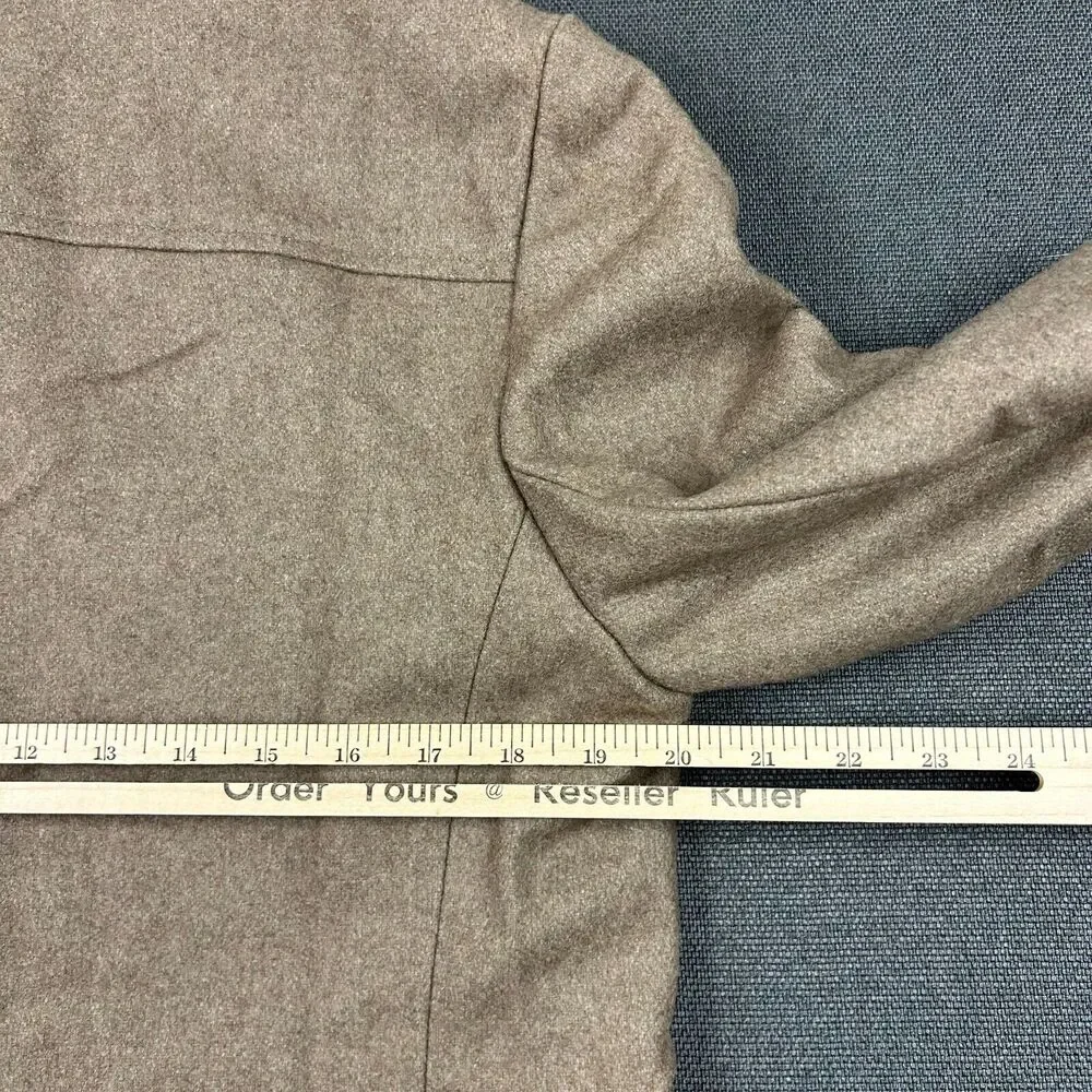 Jcrew Jacket Womens Medium Caramel Brown Full Zip Wool Blend Bomber‎ Career